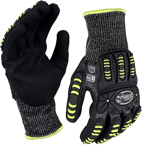 Dead On Tools Guante de trabajo de demolición A3, XL, amarillonegro (DO-DEMO-XL)