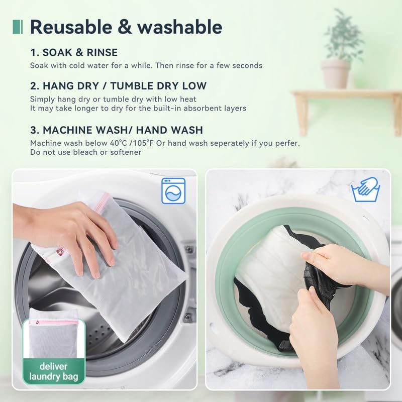 Incontinence Underwear for Men 2 Pack Washable Mens Incontinence Briefs with Front Absorbent Area Leak Proof Underwear for Men Reusable Urinary Incontinence Underwear (Black, L) - Image 5