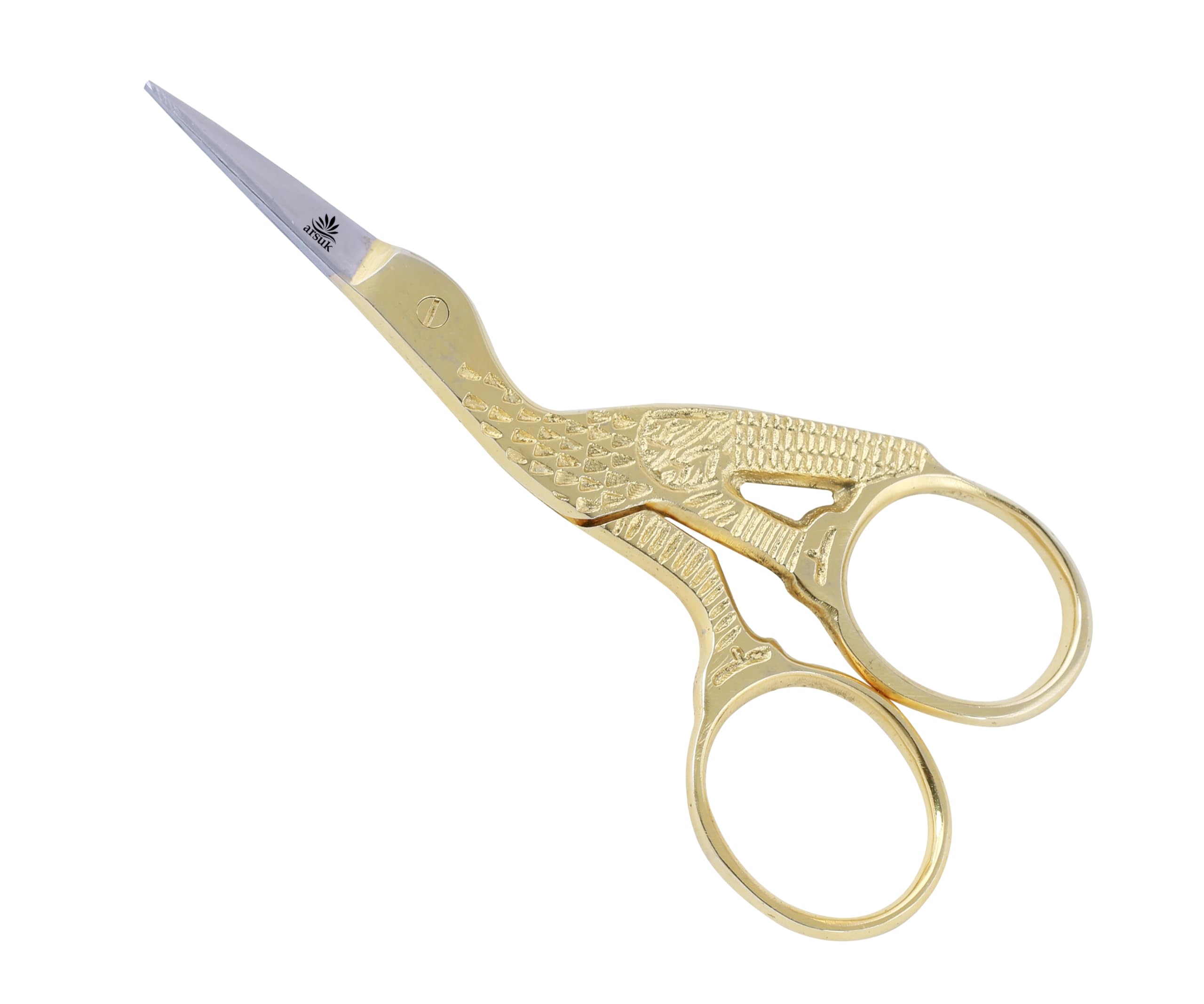Embroidery Scissors Sewing Sharp Shears fabric crafting scissor for Threading Art Home crafts, Office Work, Vintage stork style safety Needlework Cross-Stitch Tailor Scissors