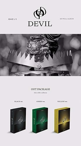 Miniatura 3 de K-POP ONEUS 1st Album DEVIL YELLOW Ver. 96p Photobook+16p Lyrics Book+2p Photocard+Lyrics+Hidden Card Sealed