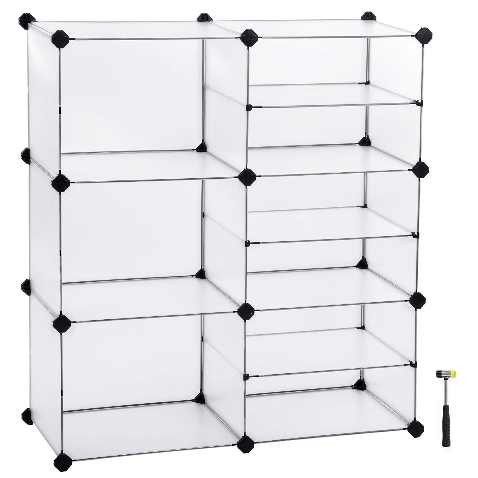 Buy SONGMICS Storage, Interlocking Plastic Cubes Organizer with Divider Design, Modular