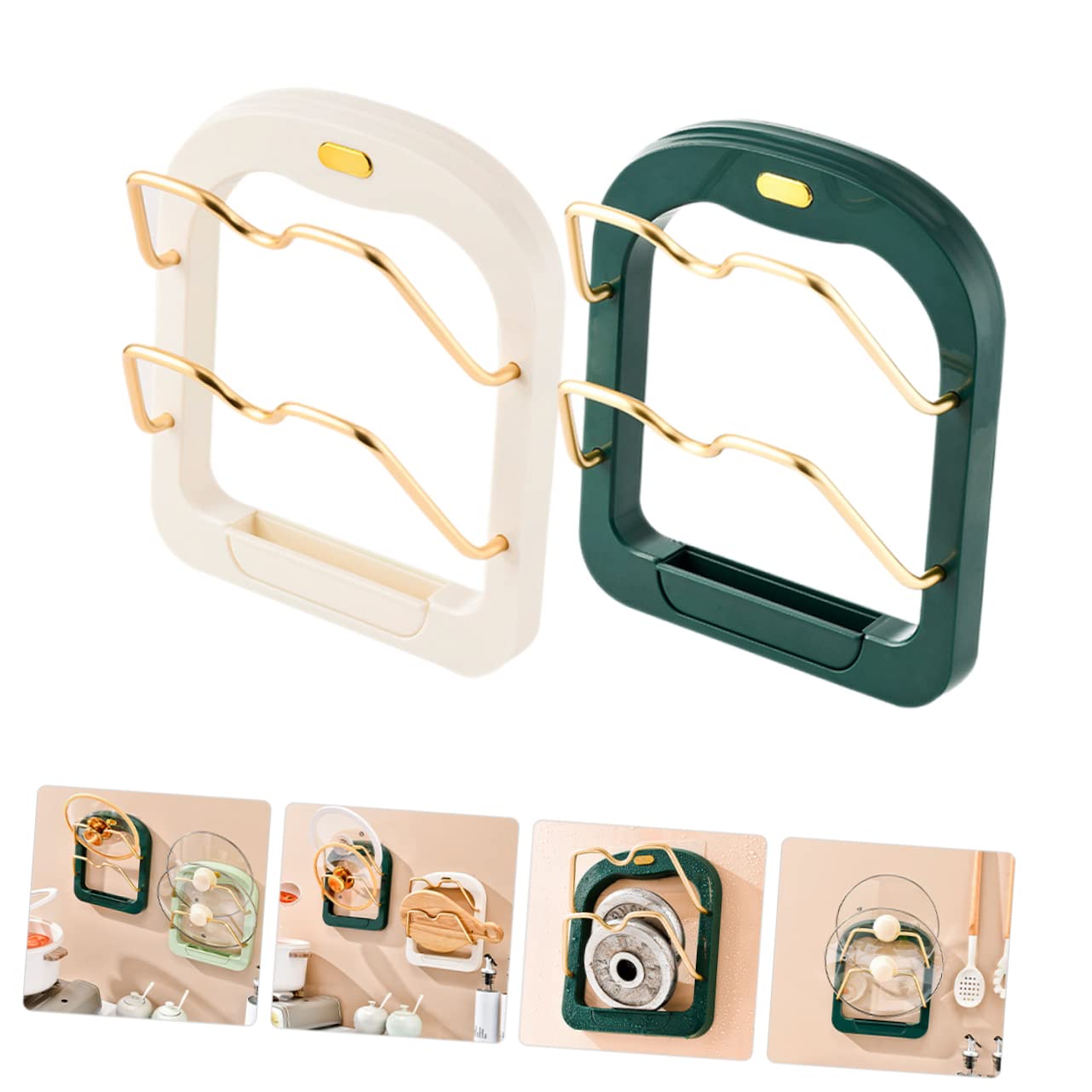 MAGICLULU 2 Stück Topfdeckelhalter für Schranktüren, 2-lagig, Edelstahl
