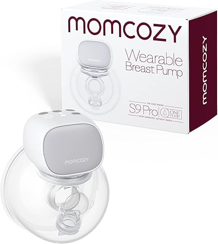 Tire-lait Momcozy S9 Pro gris mains libres longue autonomie 180 minutes écran LED
