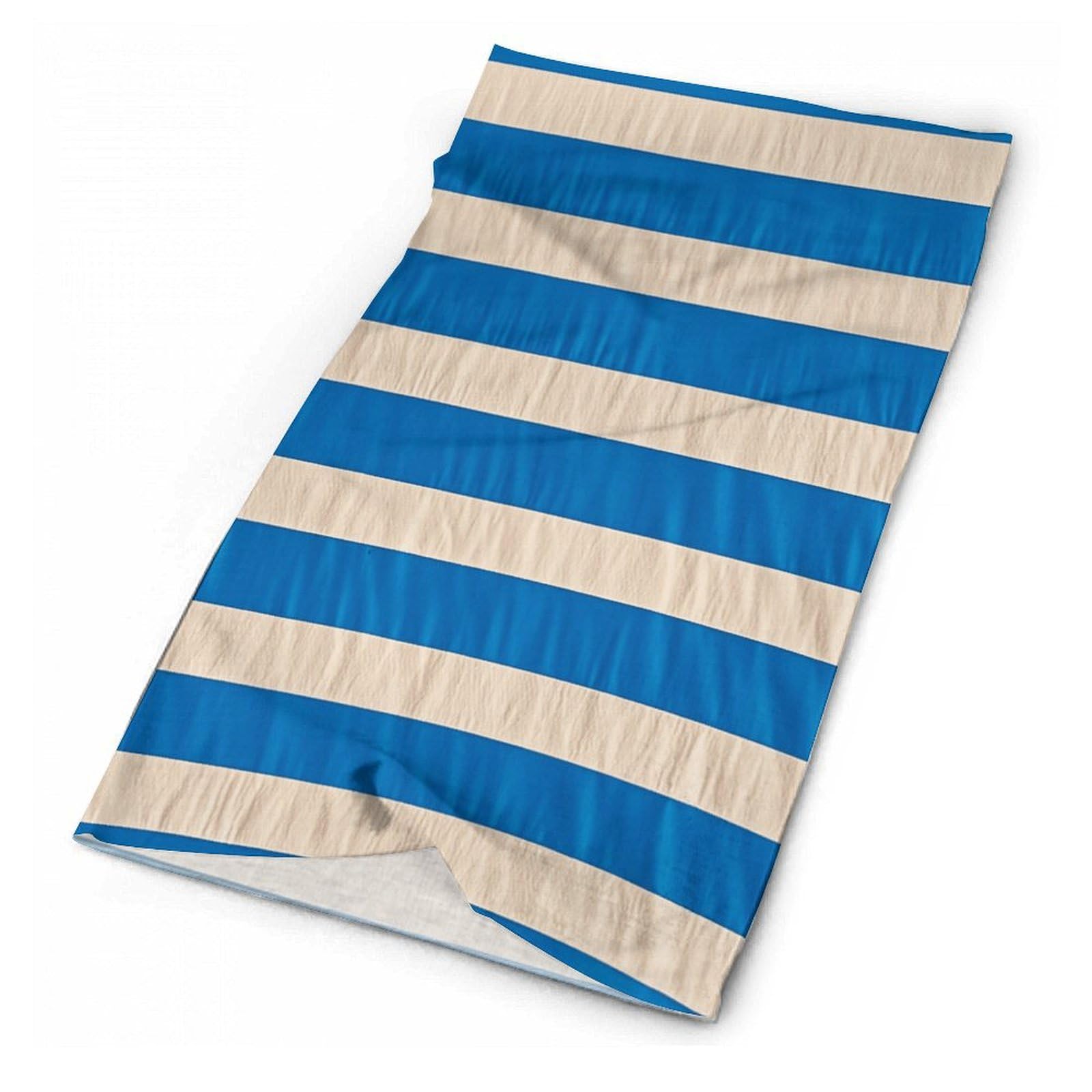 Seamless Multifunctional Magic Headscarf,White And Blue Stripes Cycling Mask Warm And Versatile Face Scarf Neck Cover Windproof Neck Scarf