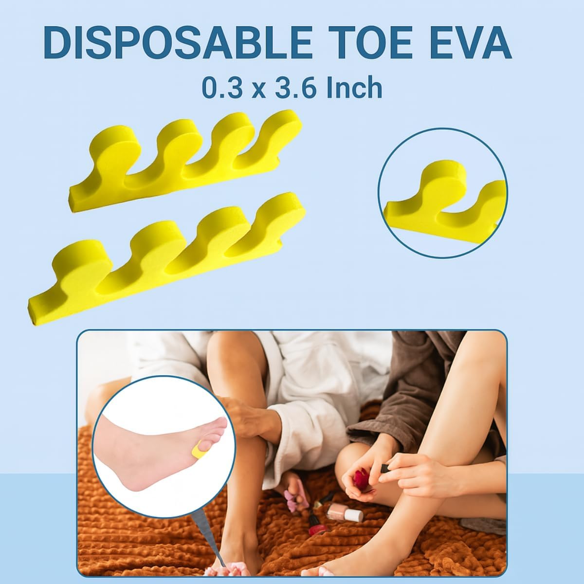 Disposable Pedicure Kit 4-in-1 – Includes Nail File, Buffer, Pumice Pad, Toe Separator – Travel-Friendly Grooming Set