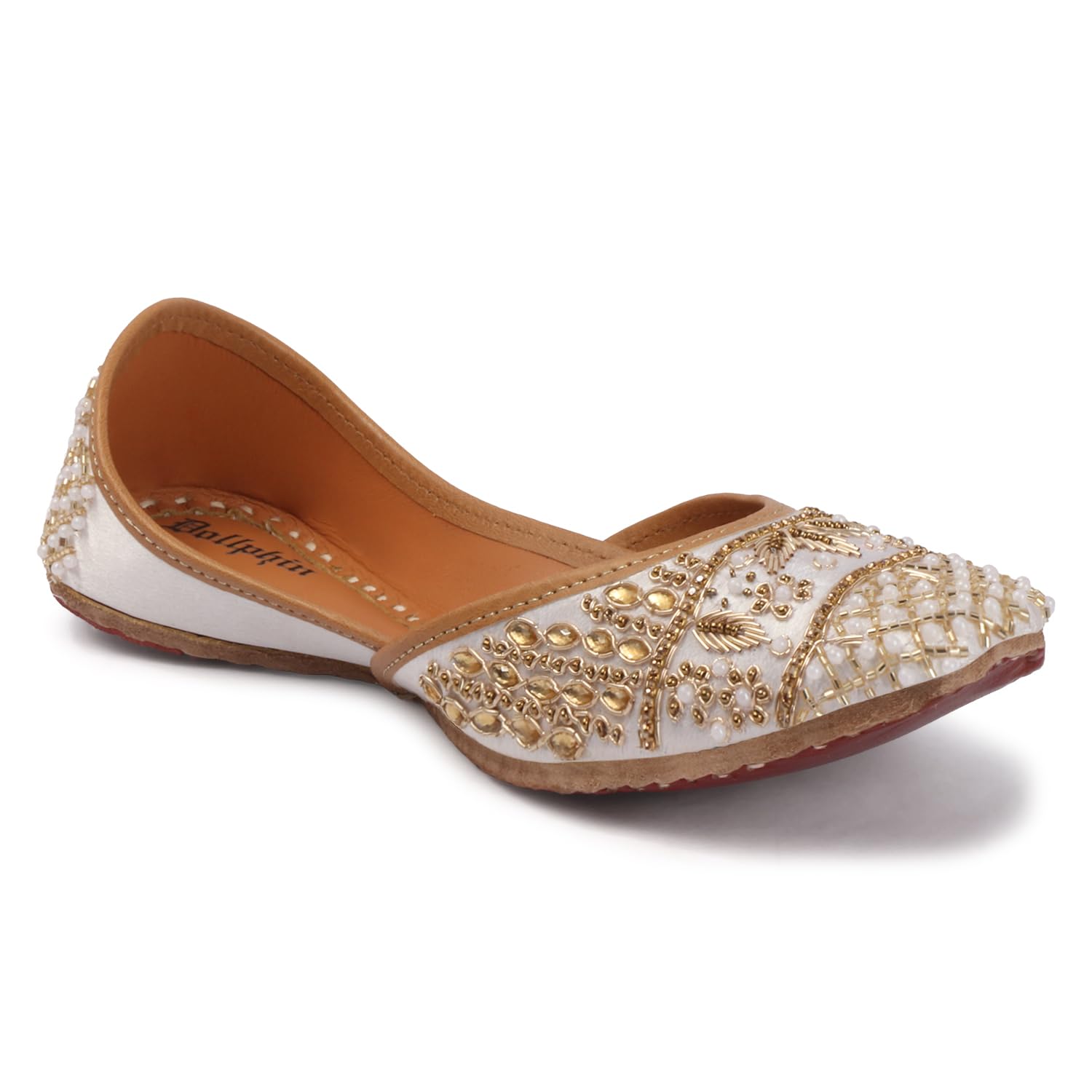 Women White Embellished Ethnic Jutti | Traditional for Party DJ-19-image-42