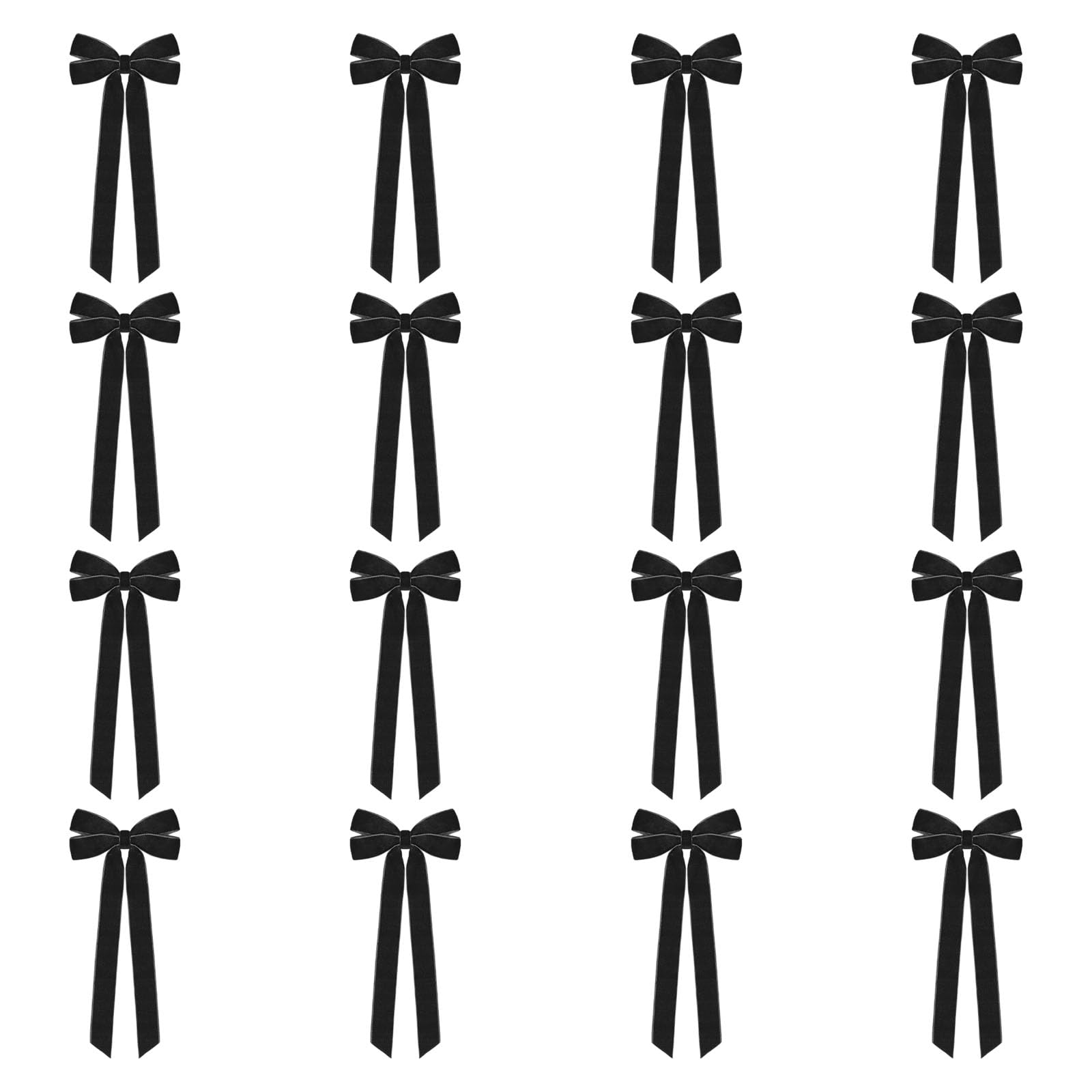 Carotoe Black Velvets Christmas Decoration Bows Hanging Pendant Bowknot Ornament Gift Embellishment Accessories Decorative Accent Velvets Bows Ornament Christmas Decorations