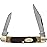 Old Timer 104OT Small Canoe 4.7in Stainless Steel Traditional Folding Pocket Knife with Clip Point and Drop Point Blades, Sawcut Handle, and Convenient Size for EDC, Camping, Hunting, and Outdoors