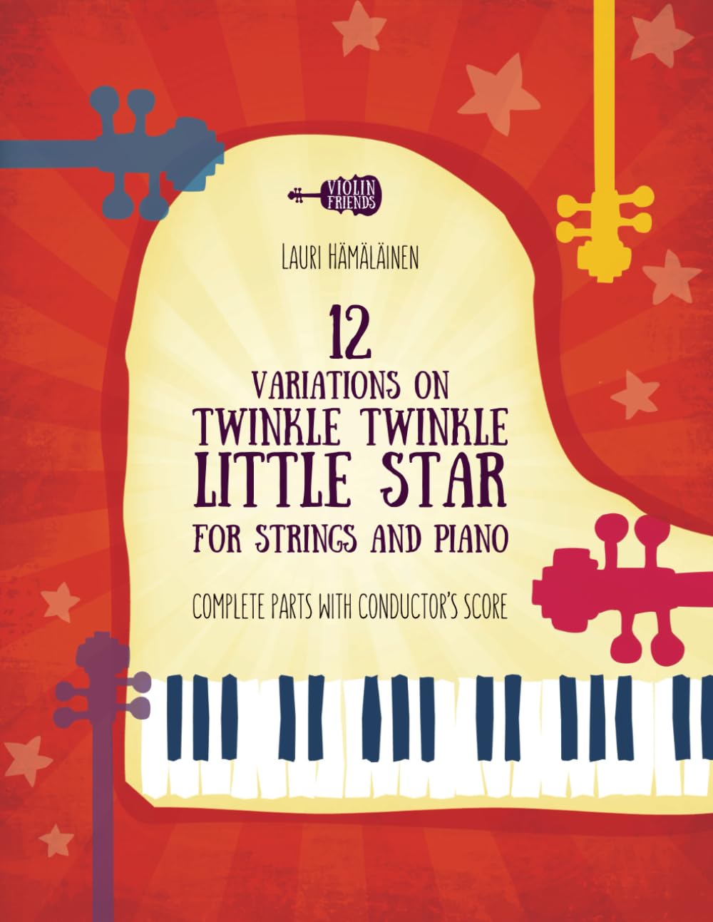 12 Variations Twinkle Little Star cordes et piano pour concert fin d'année