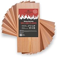 Wildwood Grilling Signature 5x11 Cedar Grilling Planks (12-Pack) - USA-Made Western Red Cedar for Smoky Flavor on Salmon, Veggies & More