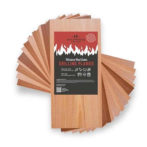 Wildwood Grilling Signature 5” x 11” Cedar Grilling Planks (12-Pack)