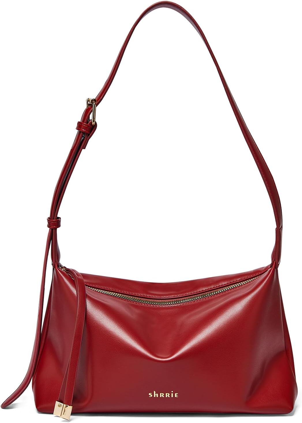 Shrrie Lightweight Shoulder Bag for Women Soft Vegan Leather Purses Shoulder Handbags with Adjustable Strap | Quilted, Triple Pocket, Wide Strap