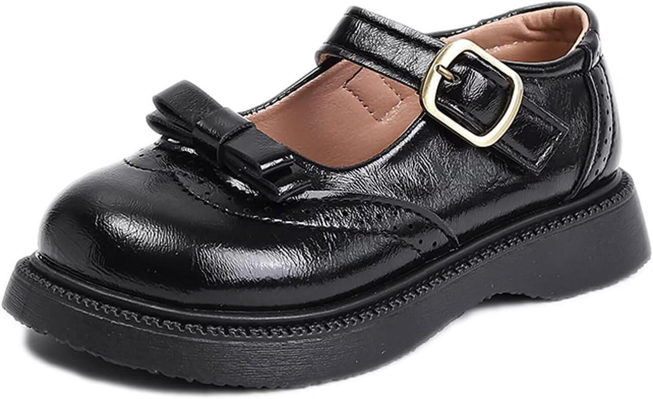 Mary Jane Flat Shoes for Girls, Comfortable Genuine Leather Loafers, Round Toe, Non-Slip, Elegant Casual Dress Shoes, Cute Girls School Shoes