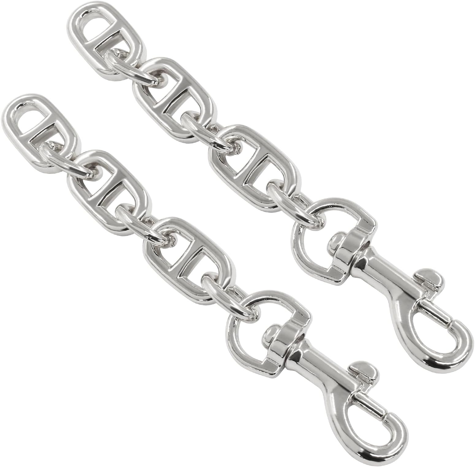 2Pcs Purse Strap Extender, 4.7 Inch Bag Extender Chain, Metal Chain Strap Extender Replacement for Shoulder, Csrossbody Bag(Silver)