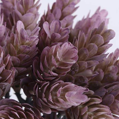 Miniatura 9 de BESTOYARD 2 unidades, 5 ramas, 6 ramas de plástico, ramas sintéticas, hojas falsas, cabezas, flores artificiales