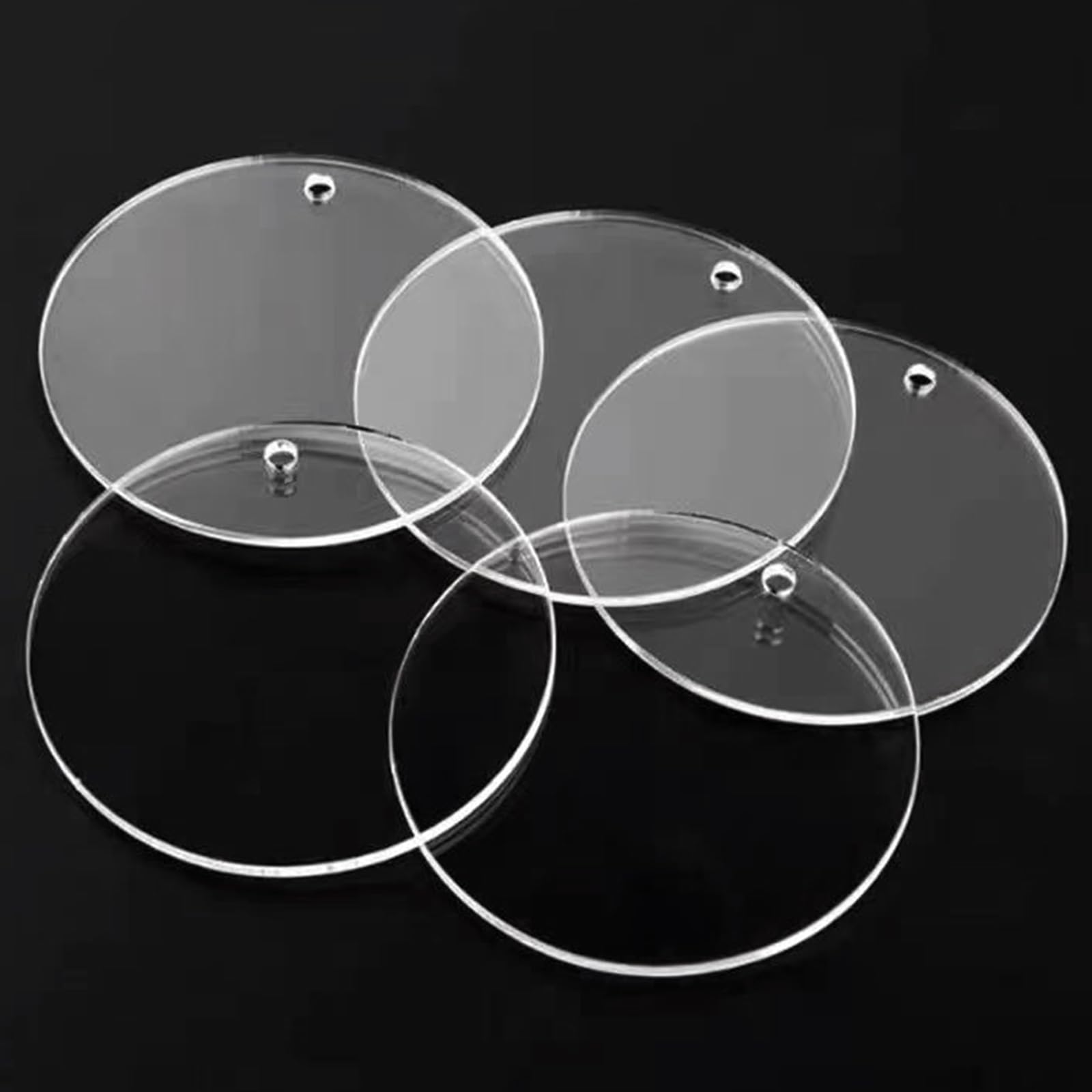 Discos Acrílicos Pintura Láminas Acrílicas Leliafleury - 20 Hojas Transparentes 10x10cm Para Manualidades Hojas Acrílicas Manualidades