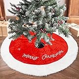 🎄【Fácil de colocar】¿Quiere agregar otro nivel de belleza a su árbol? No te pierdas esta falda de árbol para el árbol de navidad. Este faldón ofrece un hermoso telón de fondo para los regalos y su cierre de velcro hace que sea muy fácil ponérselo y quitárselo. Te encantará sacarlo año tras año.