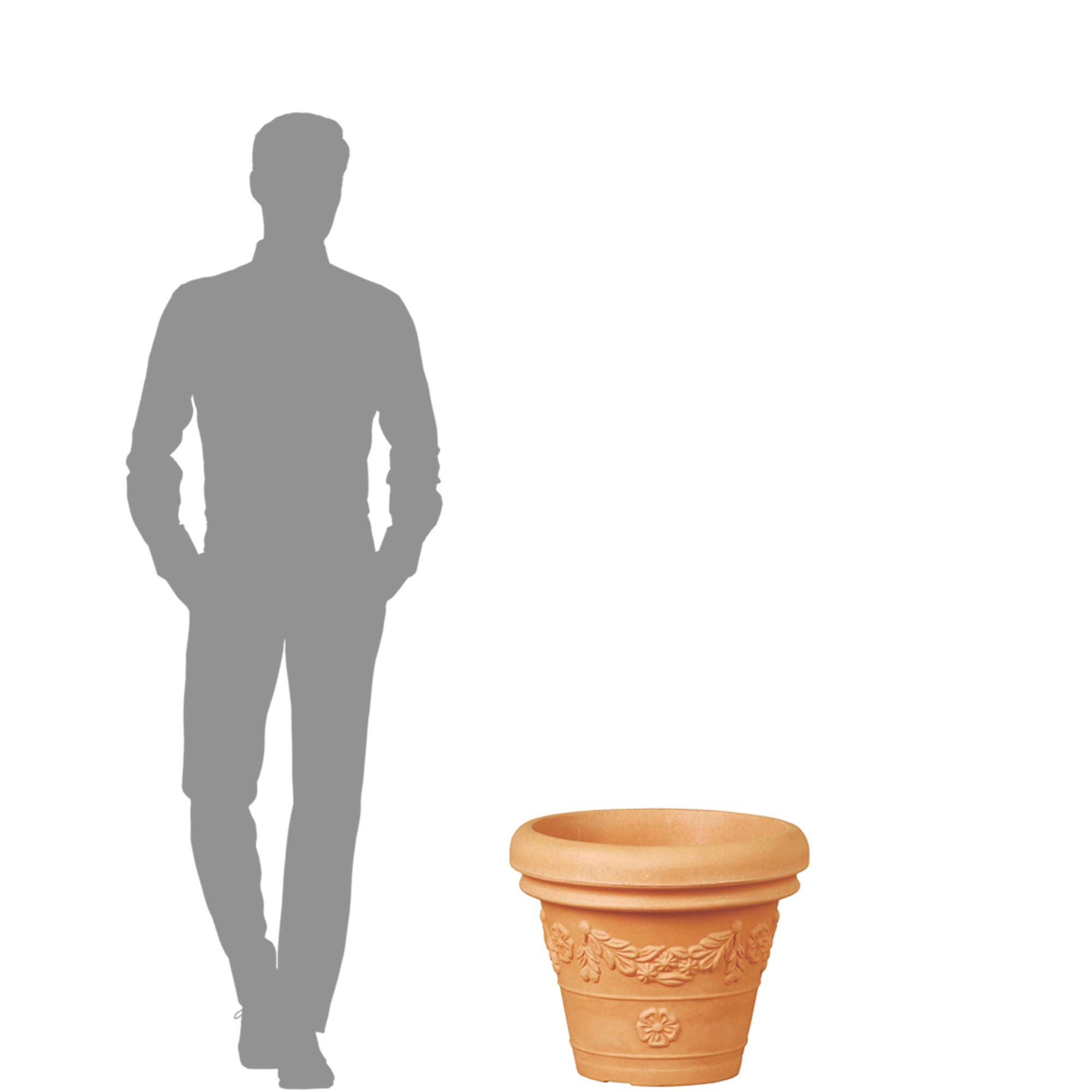 Teraplast 01400045030 Vaso Festonato Classic 45 cm