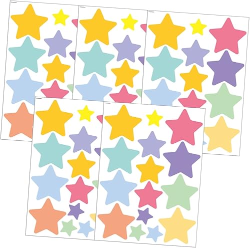 ibasenice 5 hojas de decoración de pared para decoración de techo, calcomanías de estrellas para habitación de niños, calcomanías adhesivas para