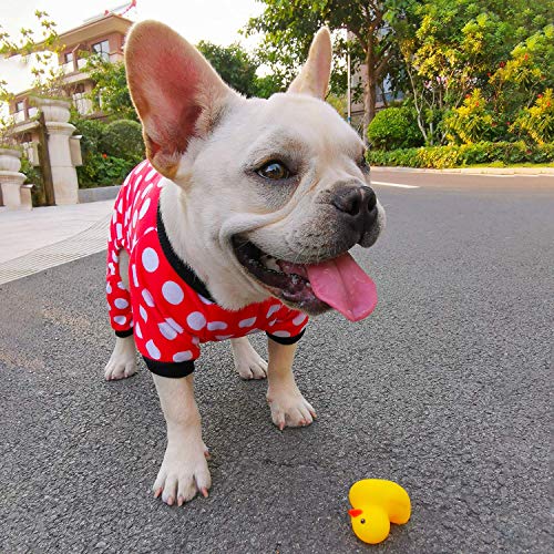 Image of CuteBone Dog Pajamas Dots Dog Apparel Dog Jumpsuit Pet Clothes Pajamas Puppy Clothes P65L