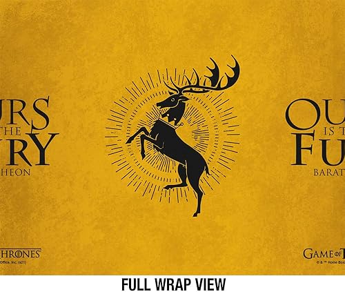 Miniatura 3 de Game of Thrones OFFICIAL Baratheon Sigil - Botella de agua aislada de 24 onzas, resistente a fugas, acero inoxidable aislado al vacío con tapa de