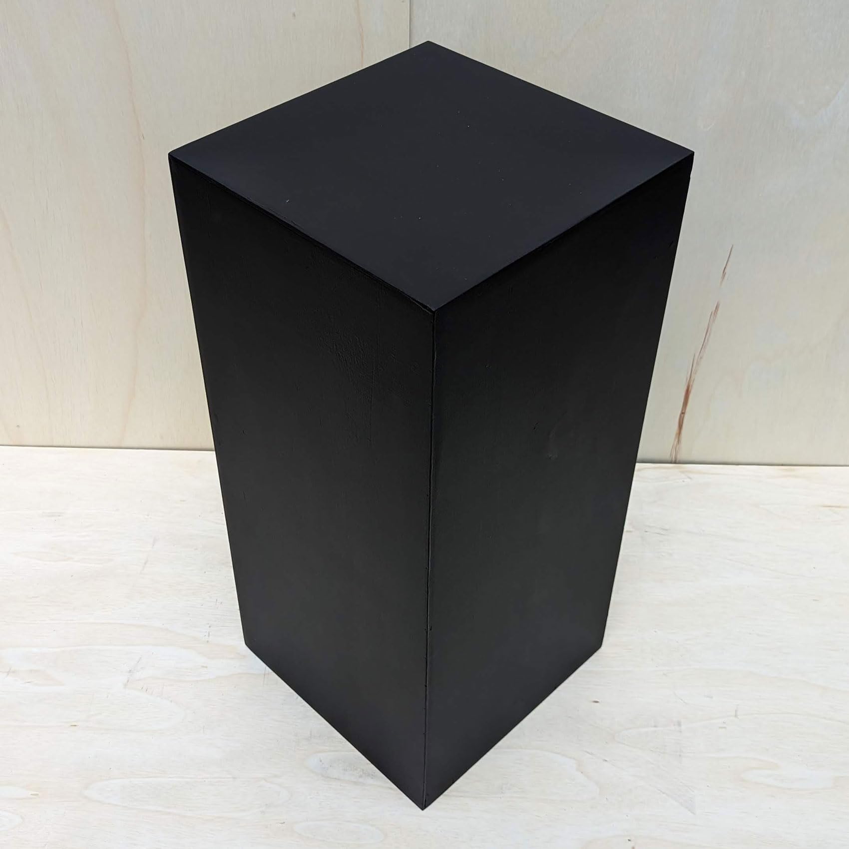30" x 12" x 12" Matte Black Display Pedestal Stand