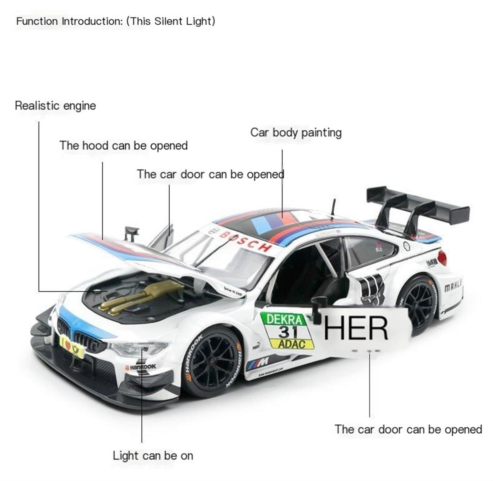 Amazon.co.jp: ミニカー スケールモデルカー 1/24 に適合 BMW M4 DTM