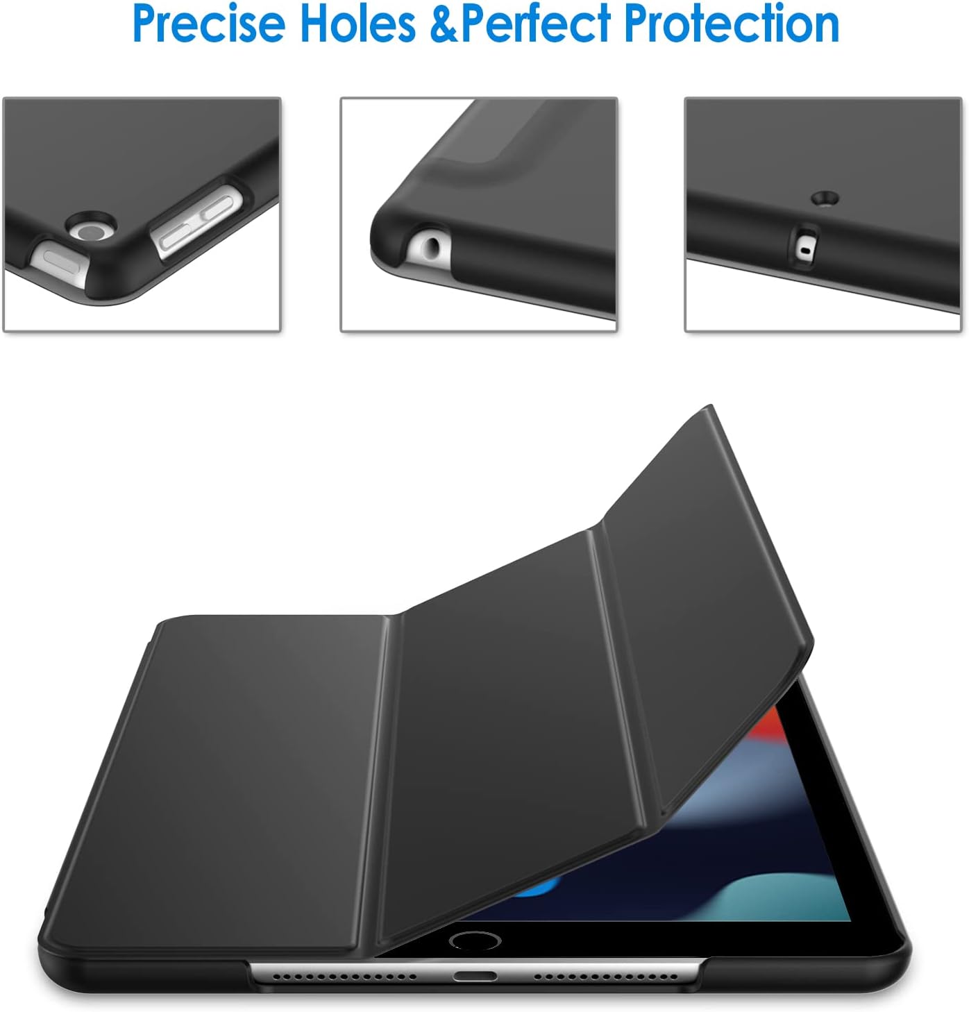 JETech Case for iPad 10.2-Inch (2021/2020/2019 Model, 9/8/7 Generation), Auto Wake/Sleep Cover, Black : Electronics