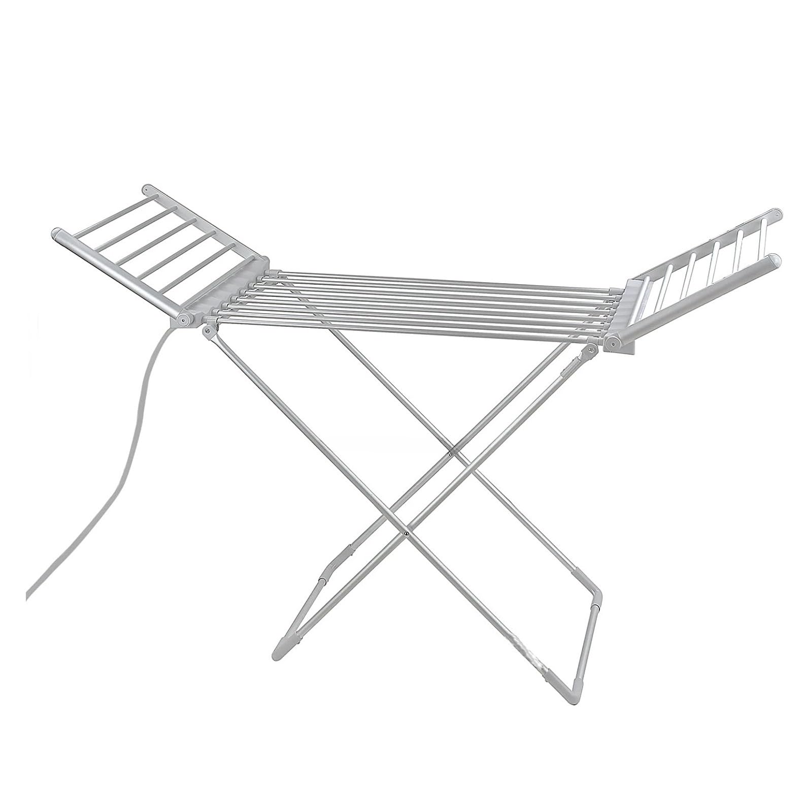 Stendibiancheria Elettrico Riscaldato Pieghevole Ed Efficiente Dal Punto Di Vista Energetico Bagnata, Bianco Utilizzo versatile multi-scenario
