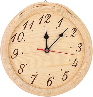 Wood Sauna Clock, Number Type Sauna Clock Simple Style Sauna Timer Clock Decoration Ornament for Sauna Room Home Bedroom