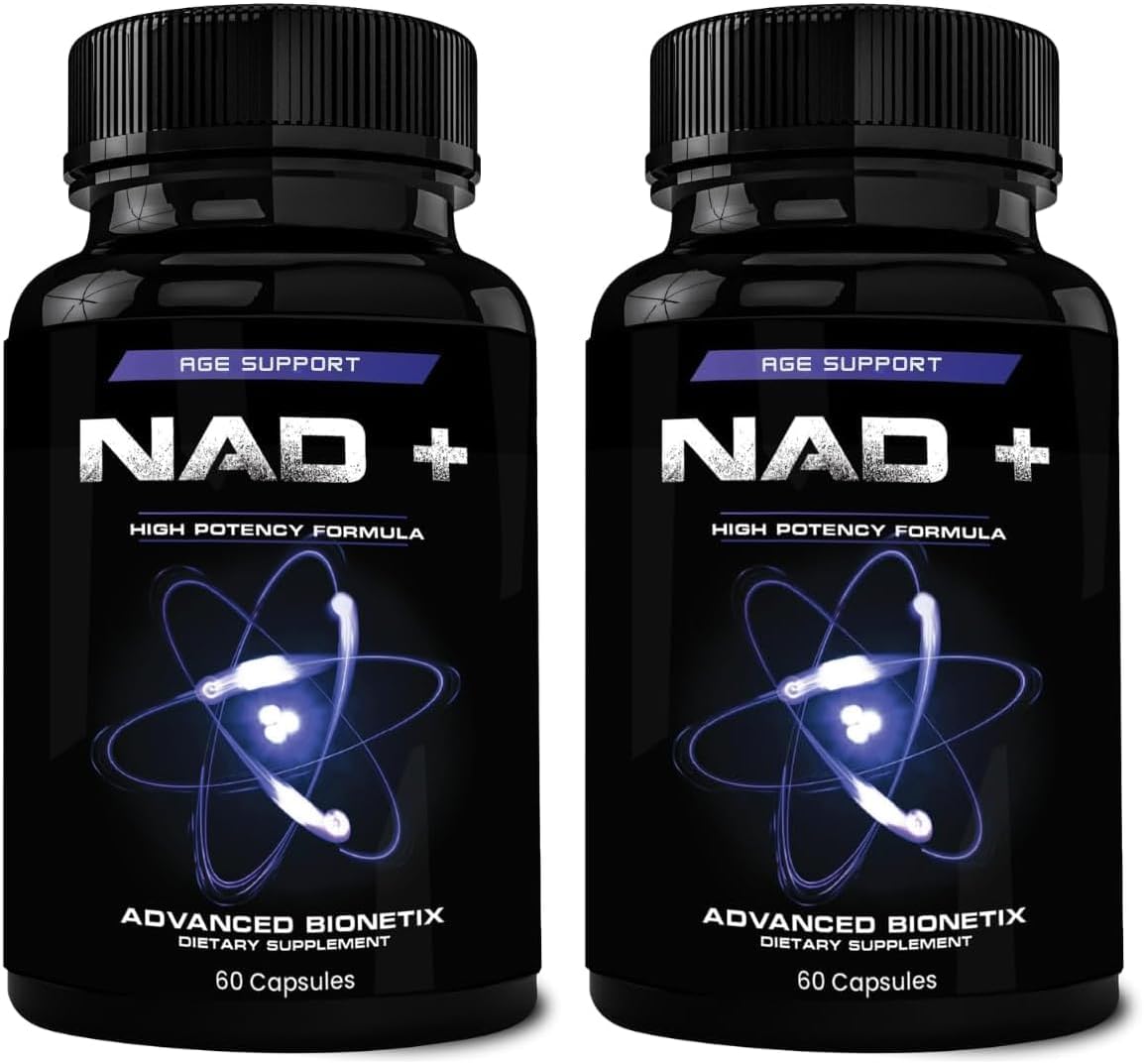 Advanced Bionetix NAD Supplement with Nicotinamide Riboside Plus Resveratrol, Quercetin, Betaine w/RiboYOUNG™ for True Anti Aging (Pack of 2)