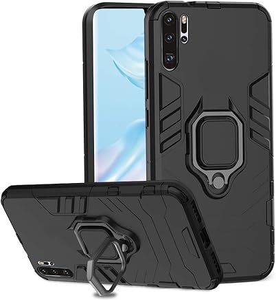 Ferilinso Funda para Huawei P30 Pro,Elegante Armadura h?brida Robusta Funda de Doble Capa de Alta Resistencia para PC Duro Caso con Anillo Grip Kickstand para Huawei P30 Pro (Negro) Ferilinso Funda para Huawei P30 Pro,Elegante Armadura h?brida Robusta Funda de Doble Capa de Alta Resistencia para PC Duro Caso con Anillo Grip Kickstand para Huawei P30 Pro (Negro)