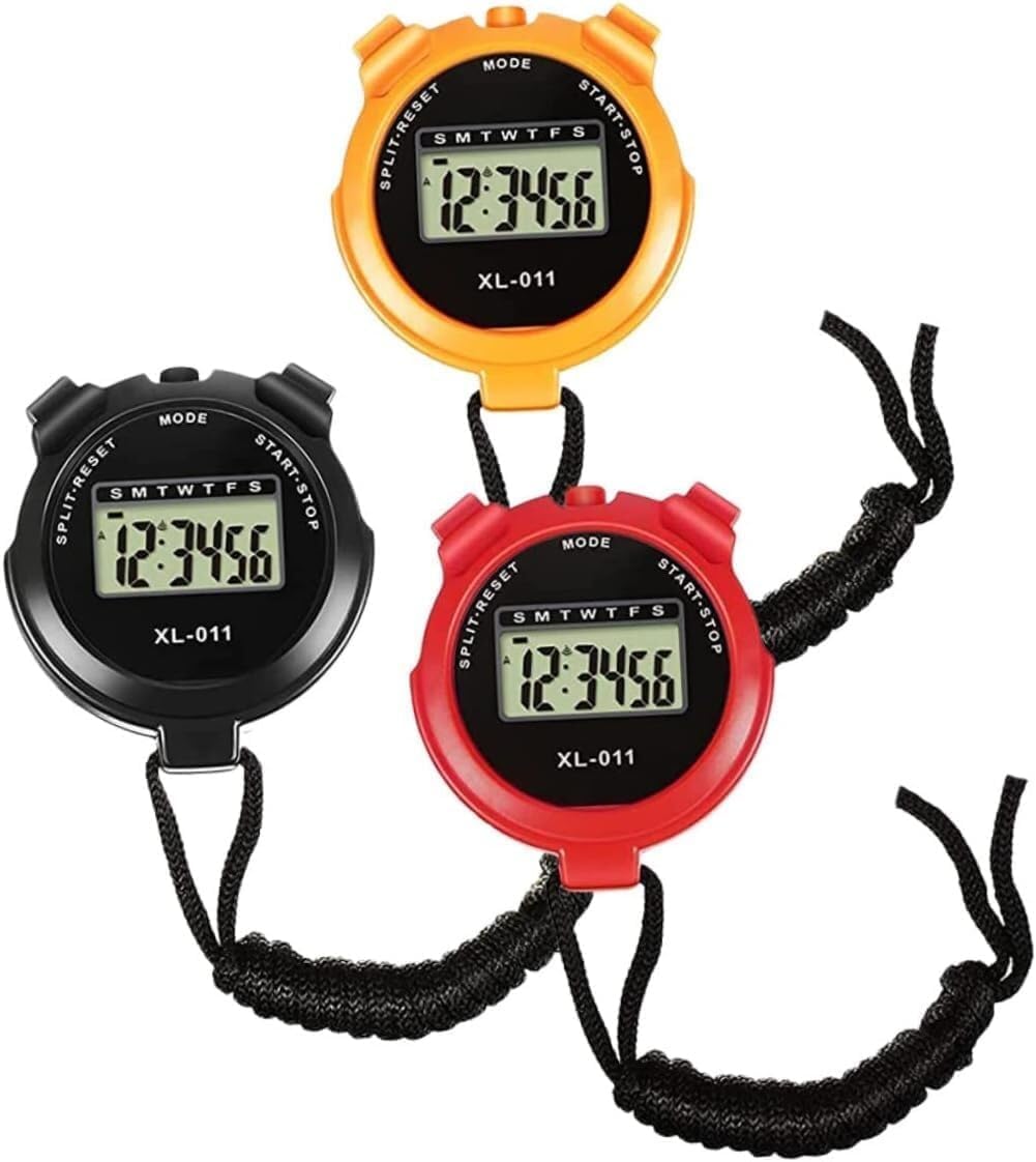 3 PCS Portable Timer Running Fitness Electronic Referee Digital and Referee Handheld Water Stopwatch with Multi-Sport