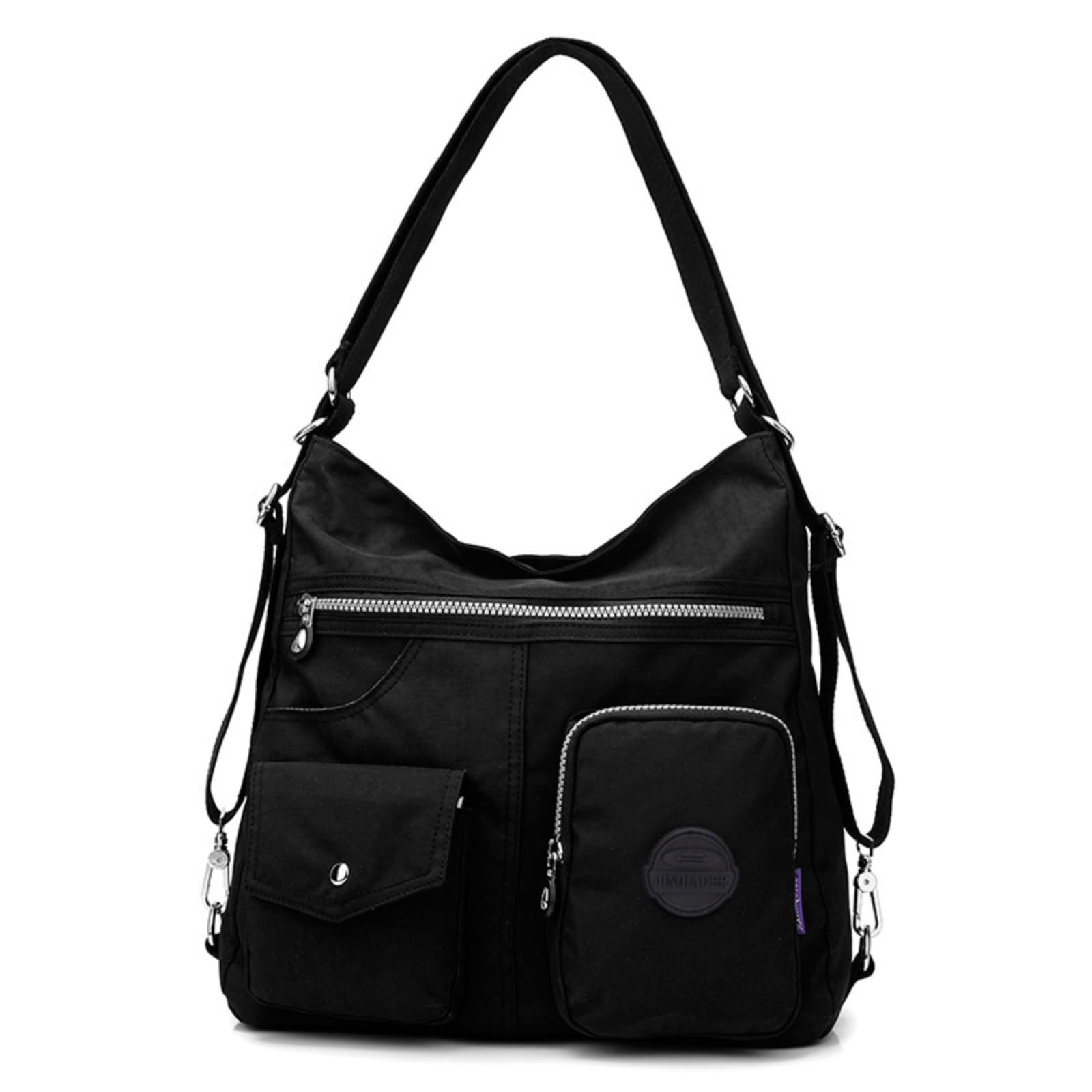 Mochila escolar Borsa A Spalla in Nylon Multi-Tasca Donna, Zaino Convertibile per Adolescenti, Studi Scolastici, Viaggi Giornalieri E