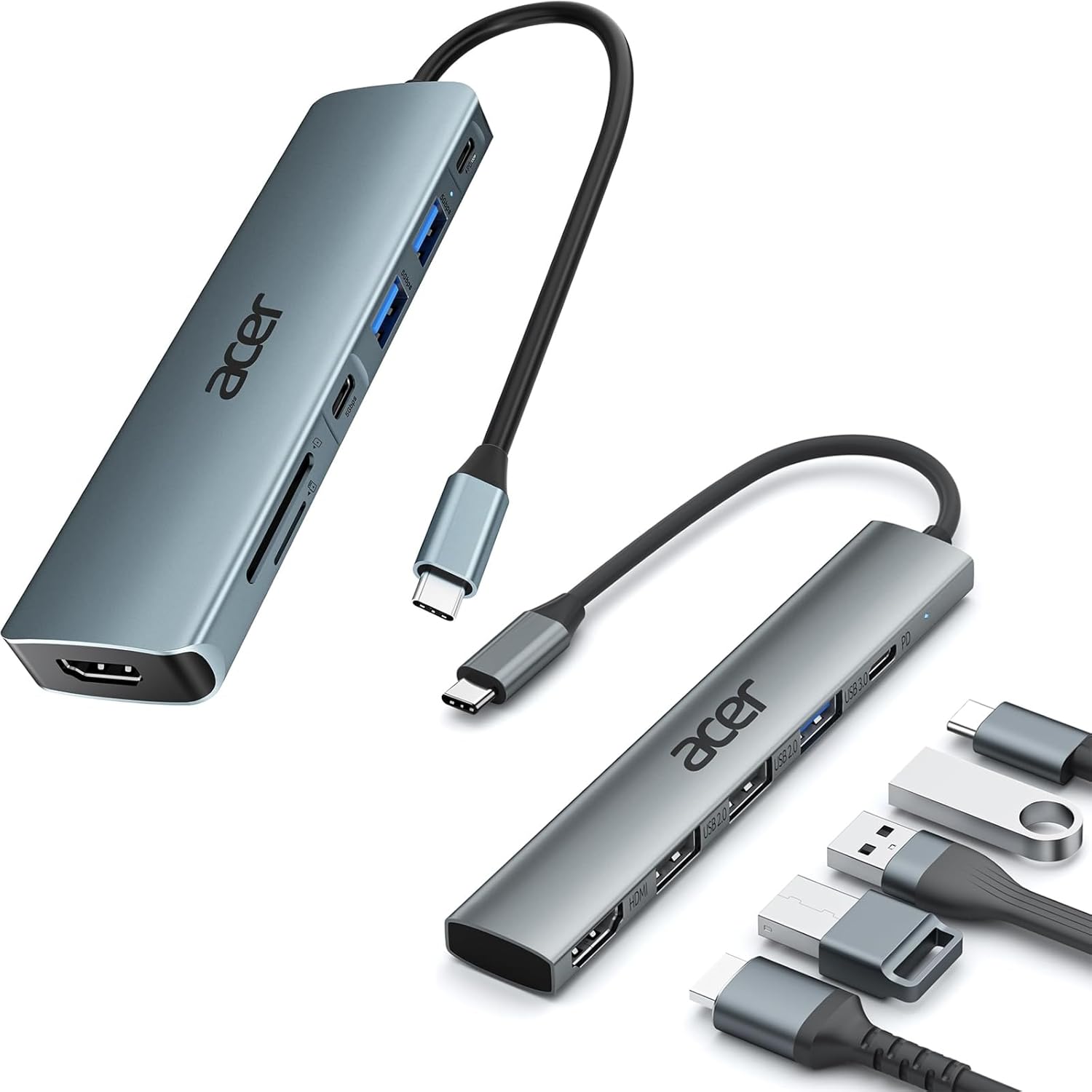 7 in 1USB C Hub Bundle with 5 in 1 USB C Hub