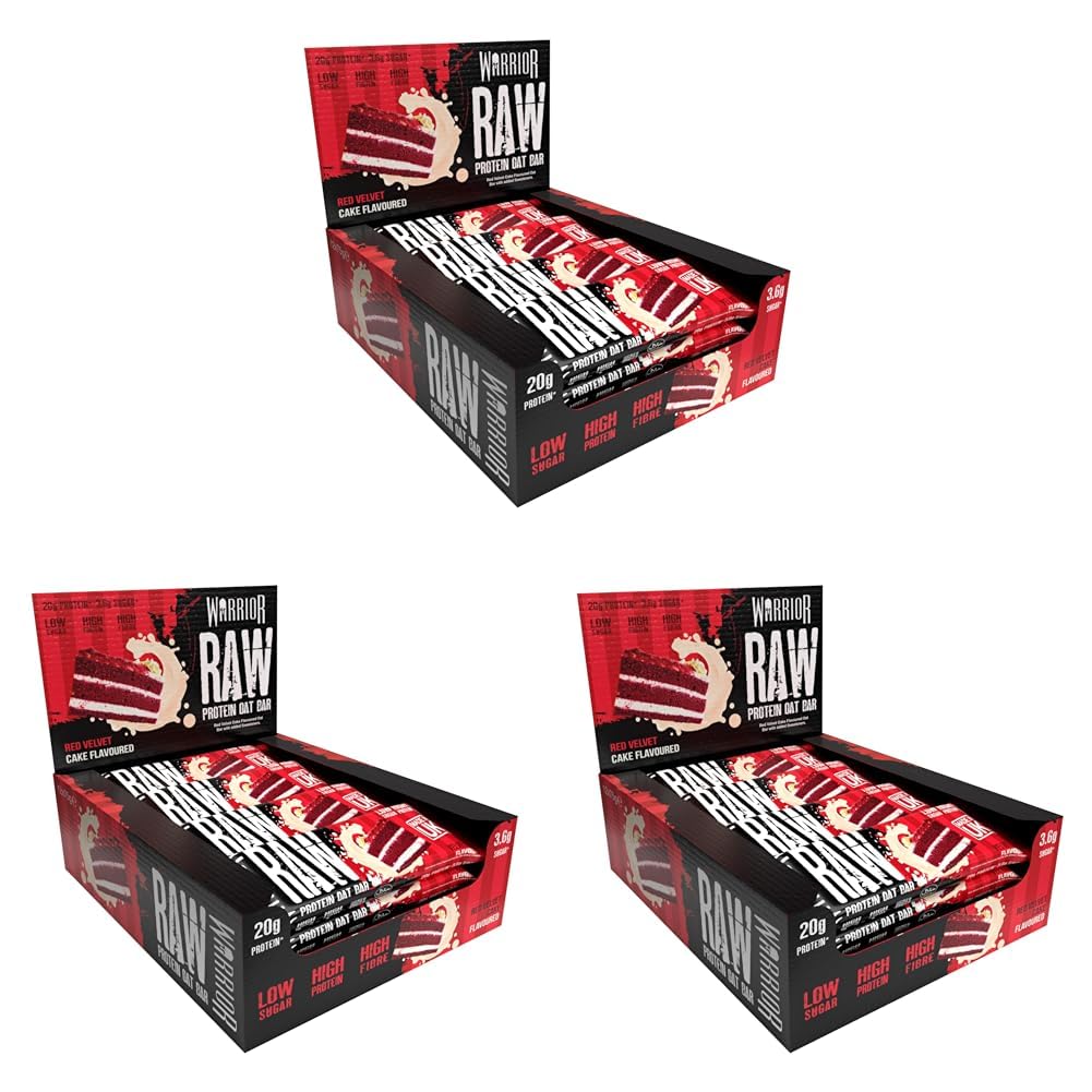 Warrior RAW Protein Bars 12 x 75g – 20g High Protein Bar, Low Sugar High Fibre Oat Protein Flapjack – Protein Snacks, Meal Replacement Bars (Chocolate Brownie) — view 23