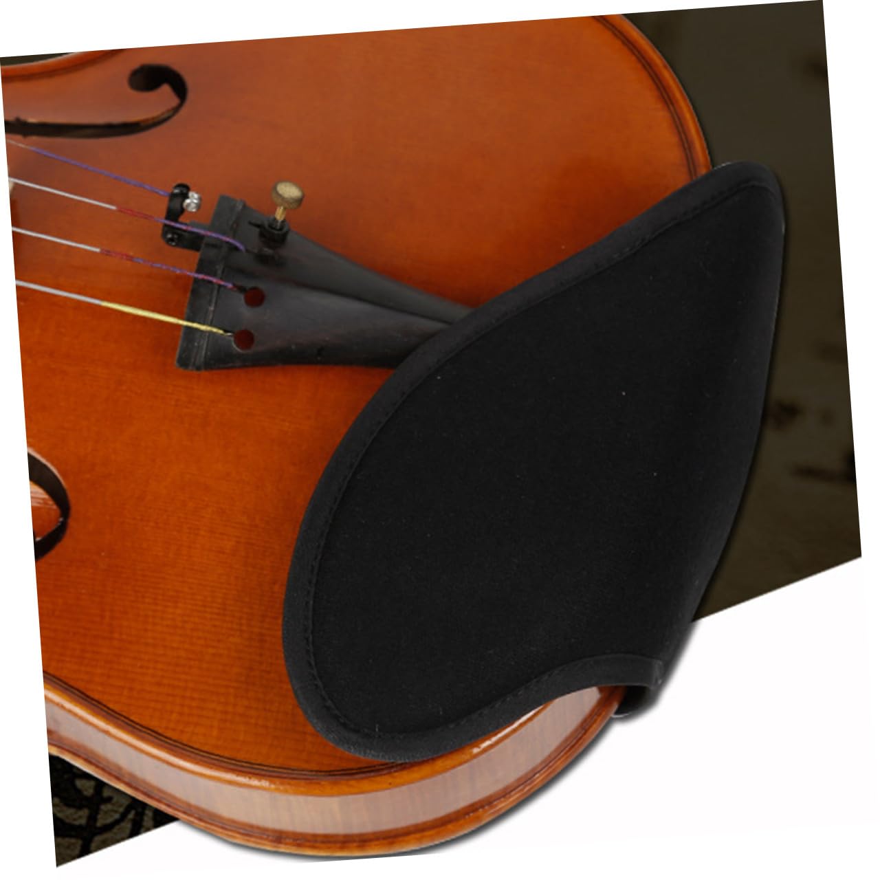 PRETYZOOM Almohadilla y Presentaciones Varios estilos Negro, Diseño Compacto y Ligero, Absorbente de Sudor para Barbilla de Violín Práctica para Práctica Diaria