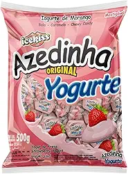 Bala Mastigável Azedinha Iogurte Original Yogurte De Morango 500g
