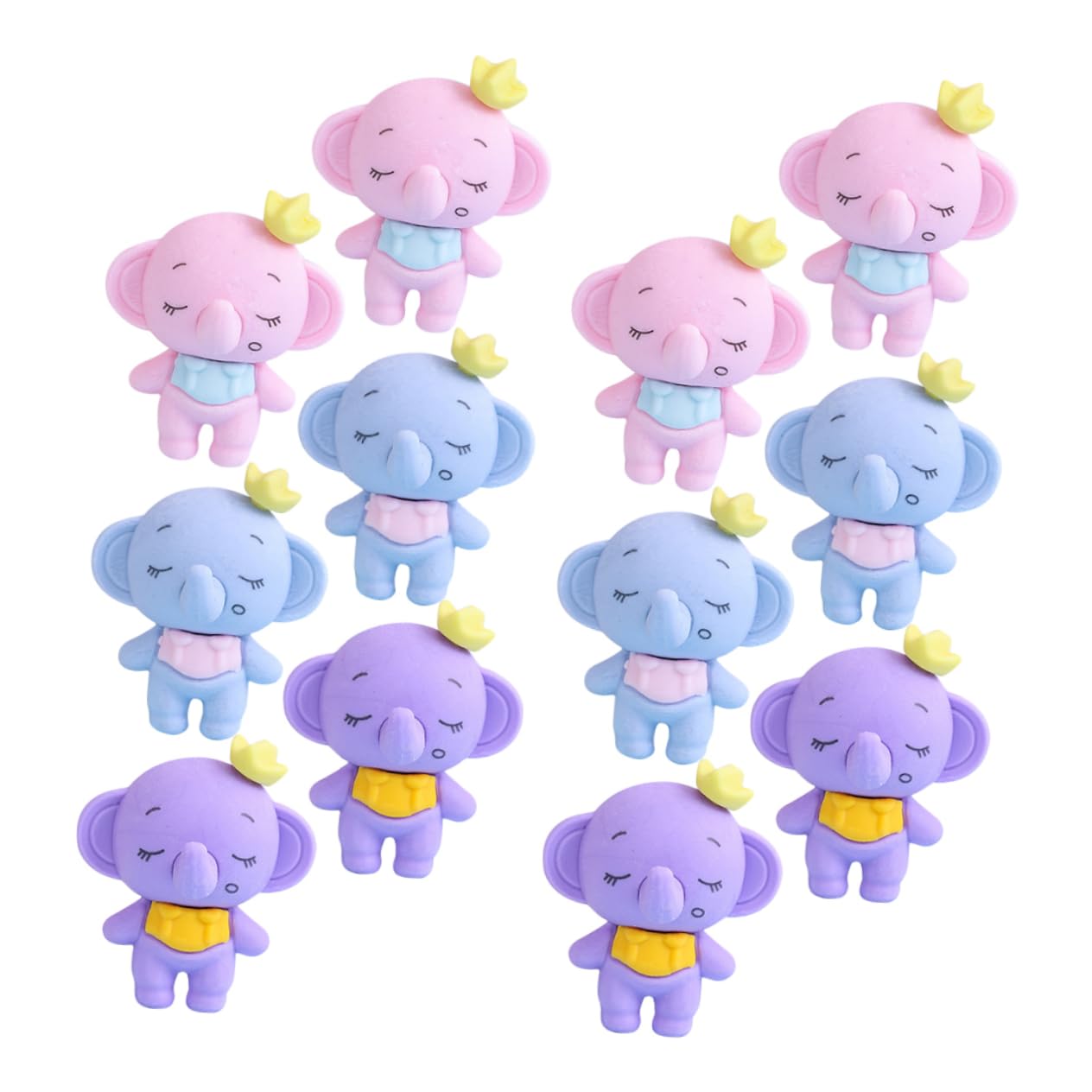 Uonlytech Gomme Éléphant Adorable 36 Pièces en Tpr, Gomme Scolaire