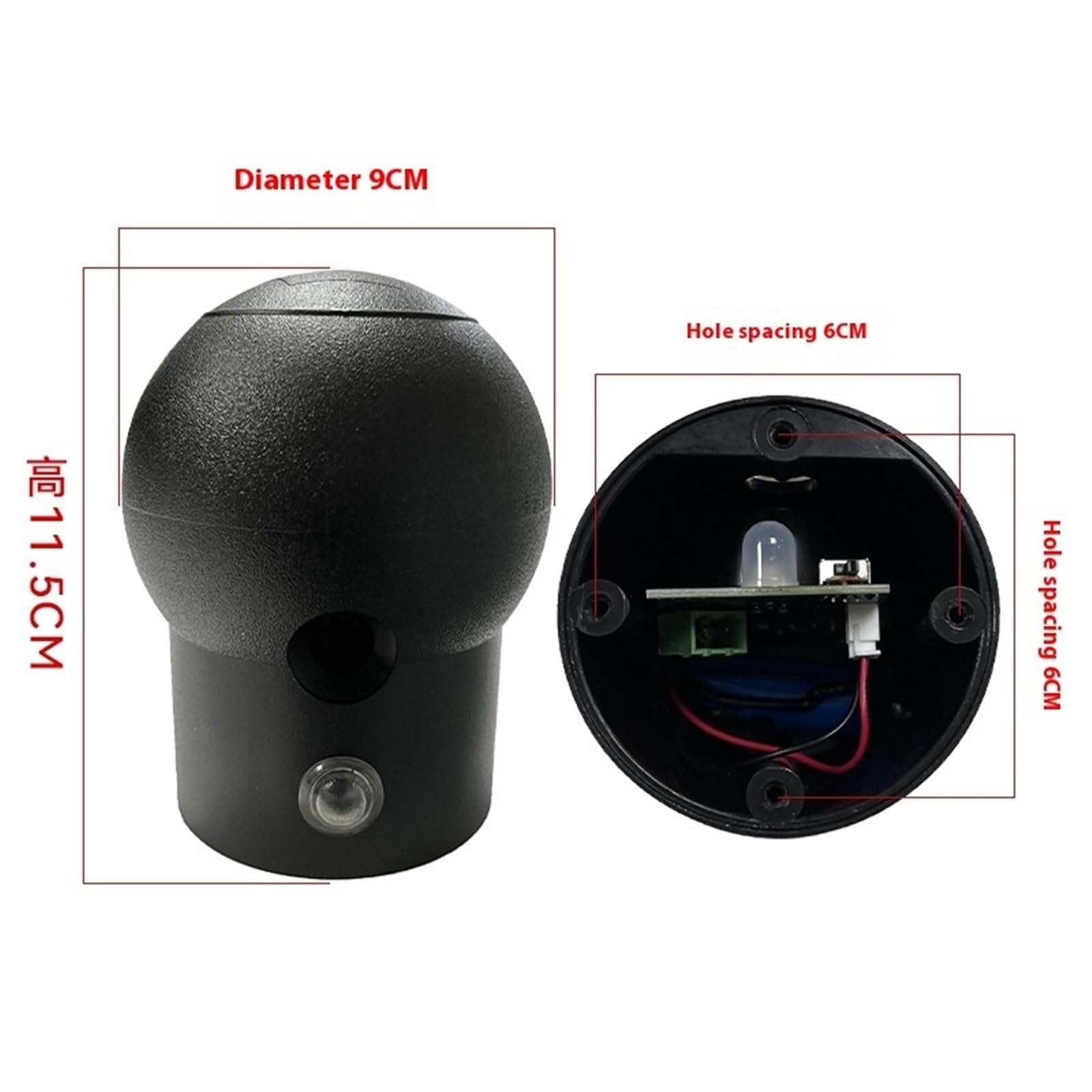 Scaricatore di elettricità statica del corpo umano con testa a sfera tattile, suono e luce, allarme vocale, testa a sfera antideflagrante(Sound and light alarm)