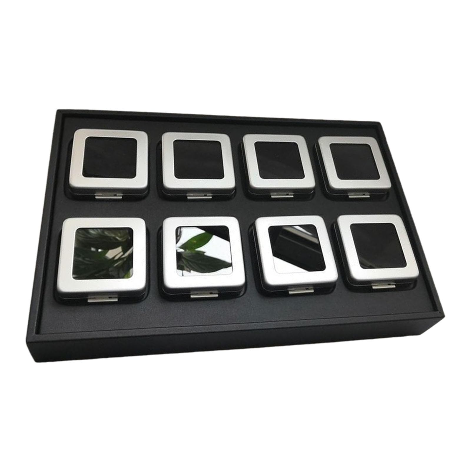Petit plateau à bijoux avec vue dégagée anti-poussière