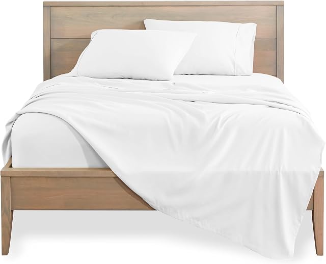 Bare Home Single Sheet Set - 1800 Ultra-Soft Microfibre Single Bed Sheets - Hydro-Brushed - Deep Pocket - 3 Piece Set - Fitted Sheet, Flat Sheet, and 1 Pillowcase - Bedding Sheets (Single, White)