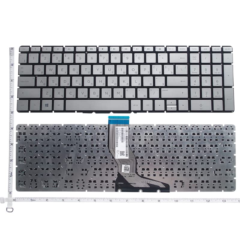 Clavier RU pour HP 15-BS 15-BW 17-BS argenté rétroéclairé interchangeable