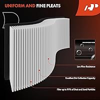 Vista 4 de Filtro de aire del motor A-Premium compatible con modelos Toyota, Pontiac y Scion - Corolla 2009-2019, Matrix 2009-2014, Yaris 2006-2018, Vibe