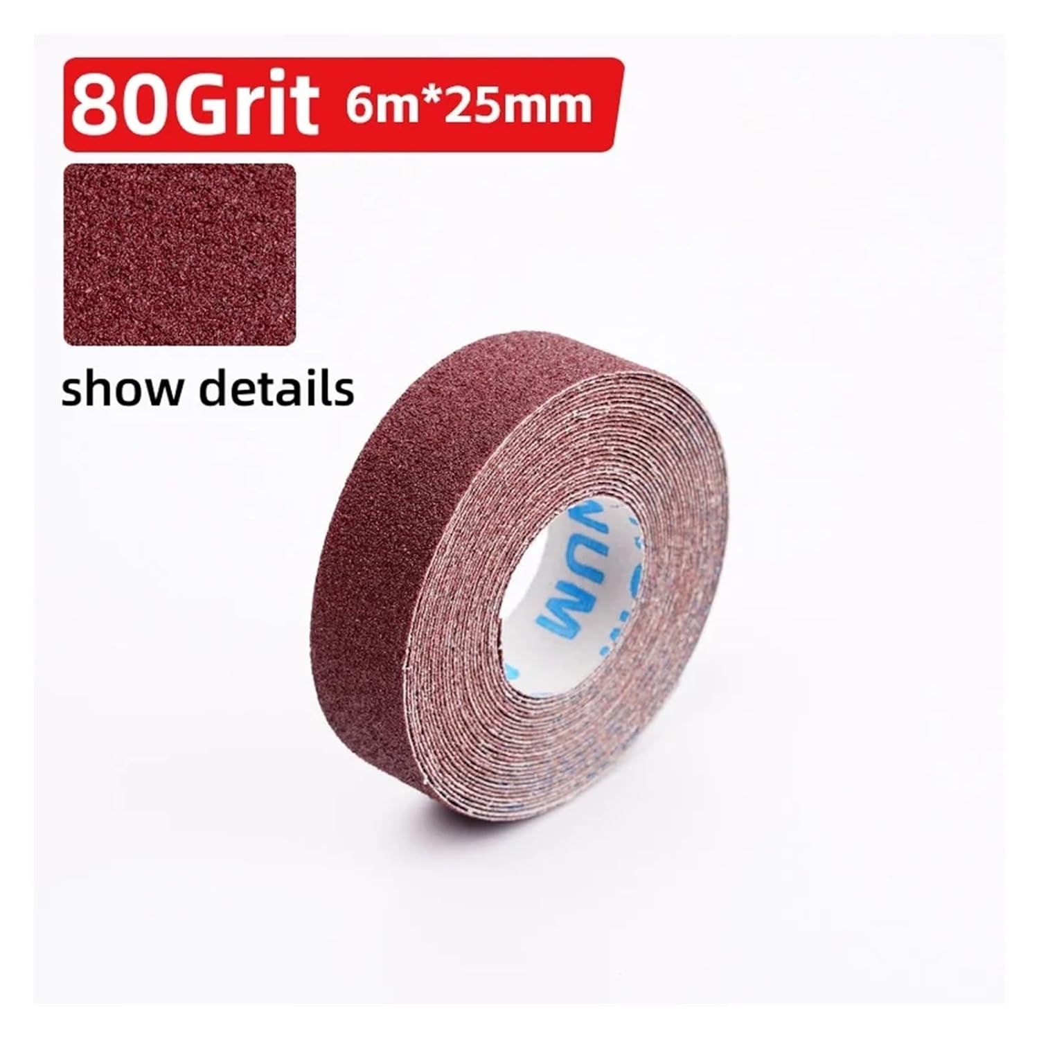 6M Sandpaper Roll 80 150 240 320 400 600Grit Emery Cloth Sanding Abrasive Sheets for Drum Sander Woodworking Automotive Metal(80Grit)