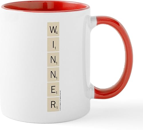 Miniatura 72 de CafePress Scrabble Champion - Taza de café de cerámica (11.0 fl oz) 2-Blanco/Negro Interior - Scrabble Champion,Blanco - Logo,Blanco - Logo