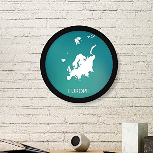 Cadre photo noir rond en bois silhouette Europe DIYthinker Small - 2