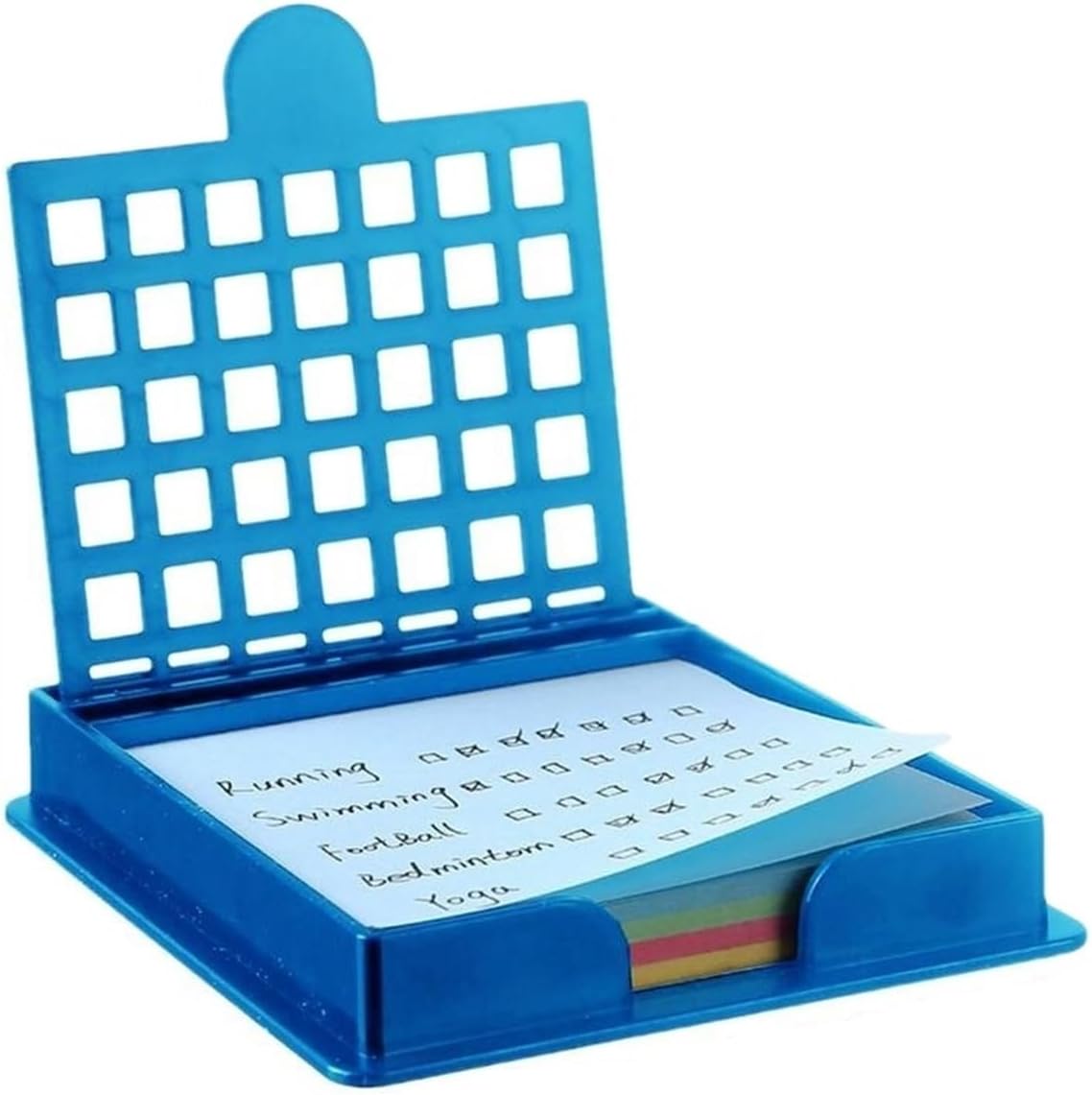 Sticky Note Holder 2 sets Sticky Note Holder With Stencil Reusable Notes Dispenser With Compact Desktop Organizer For 3X3 Inch Memo Pad