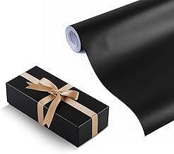 Birthday Gift Wrapping Paper Roll, Recyclable Black Paper Roll 44.5cm X 10M Gift Wrap Paper Perfect for Birthday, Wedding, Party, Christmas, Arts & DIY Crafts, Festival Gift Decorations