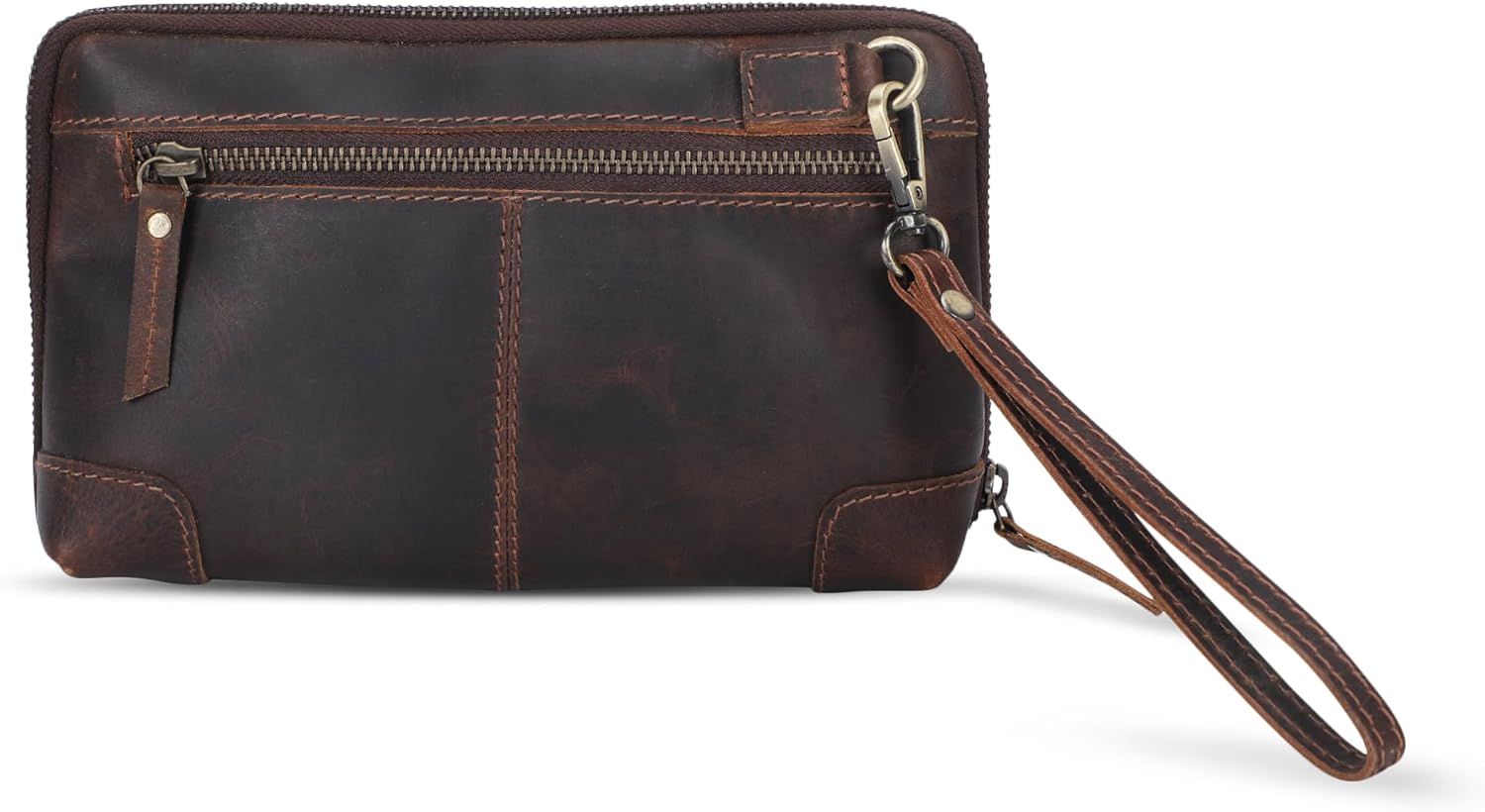 Women's Leather Crossbody Purse – Small Shoulder Bag with Triple Zipper, Adjustable Wide Strap, Cell Phone & Card Holder – Stylish Travel Handbag for Women, Brown